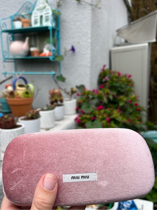 Miu Miu Accessories - Miu Miu - Blush Pink Velvet Eyeglass Case